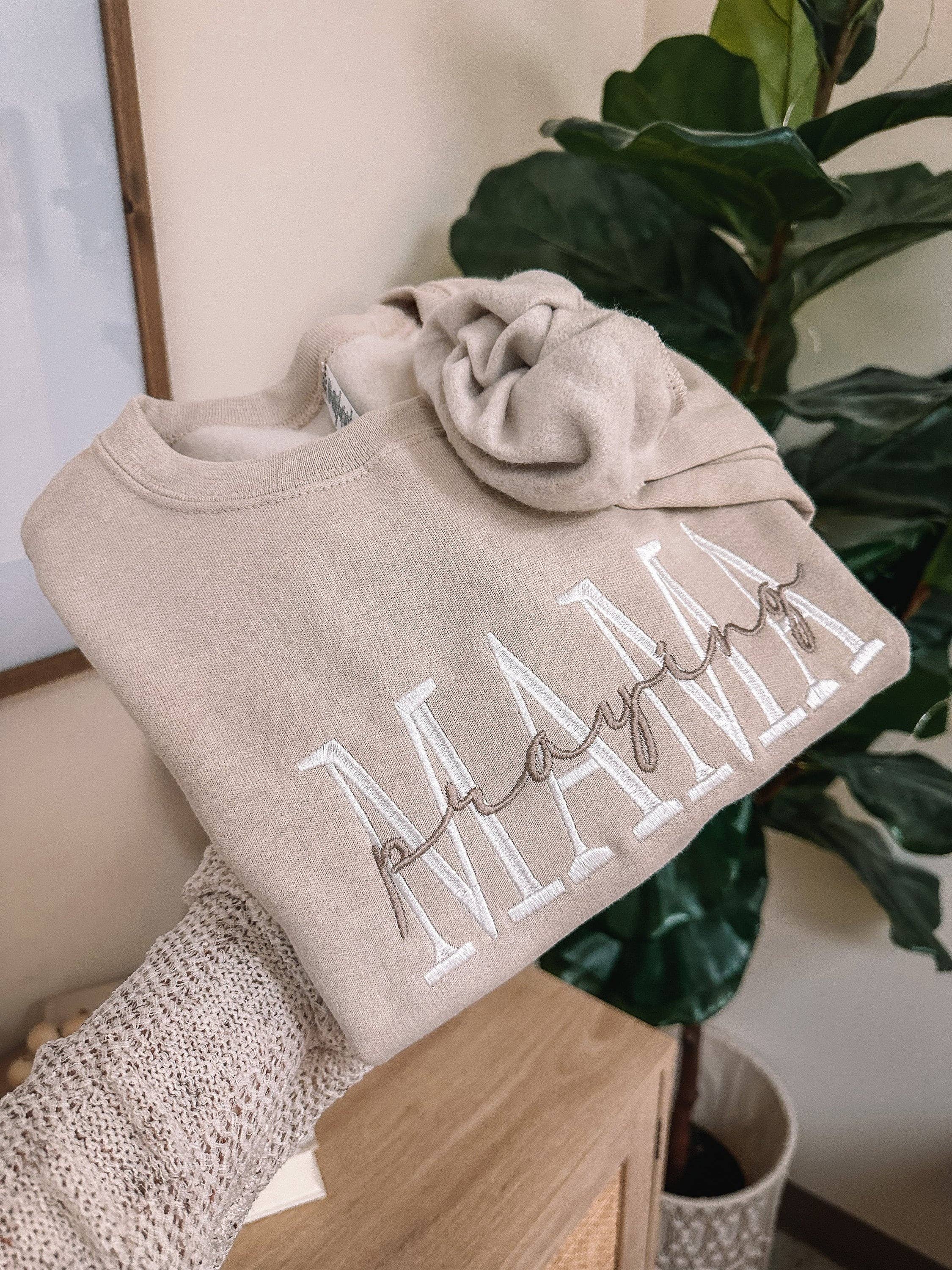 Embroidered Praying Mama SAND Sweatshirt ORIGINAL