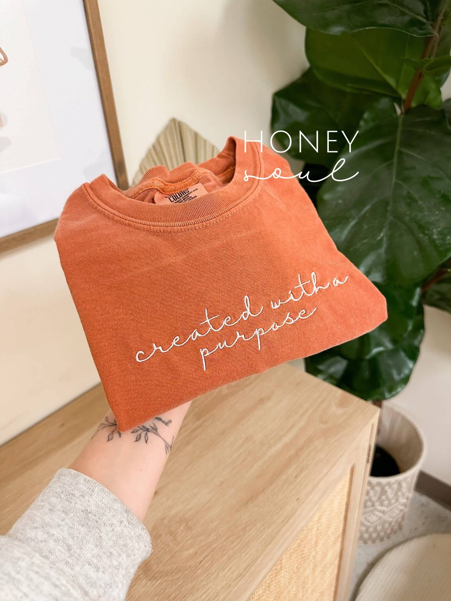 Embroidered Created With A Purpose Summer Tee