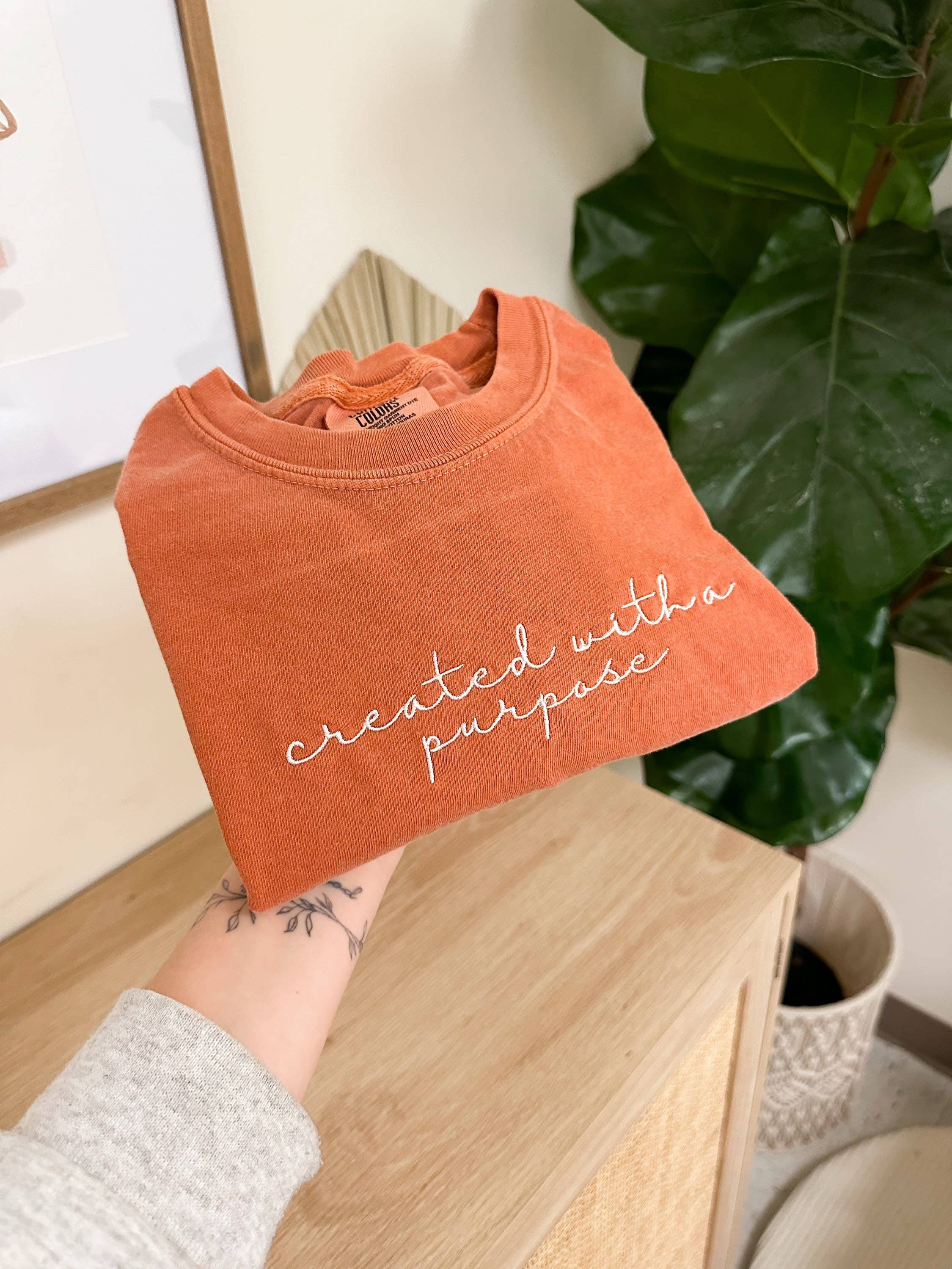 Embroidered Created With A Purpose Summer Tee