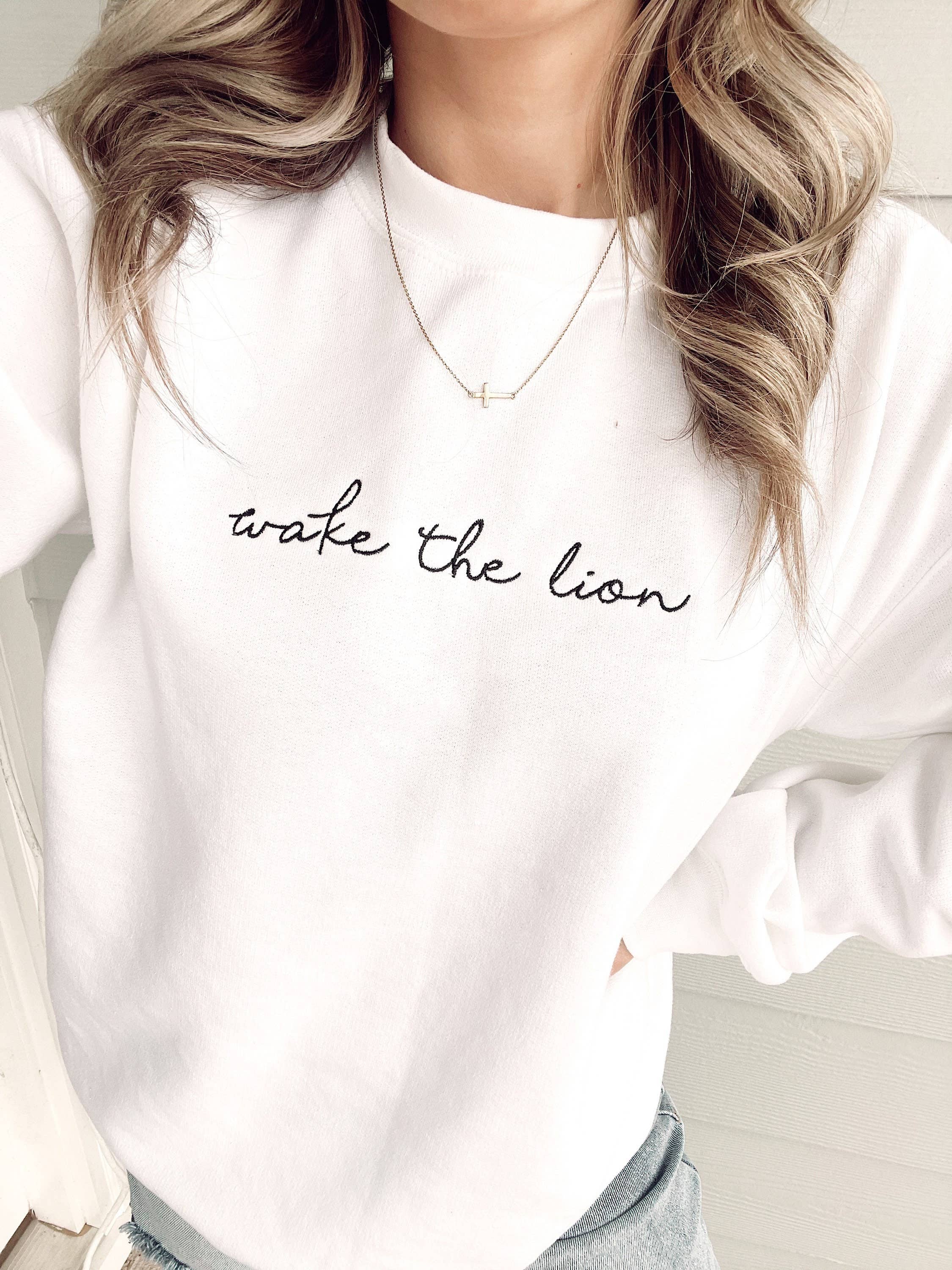 Wake The Lion Embroidered Sweatshirt