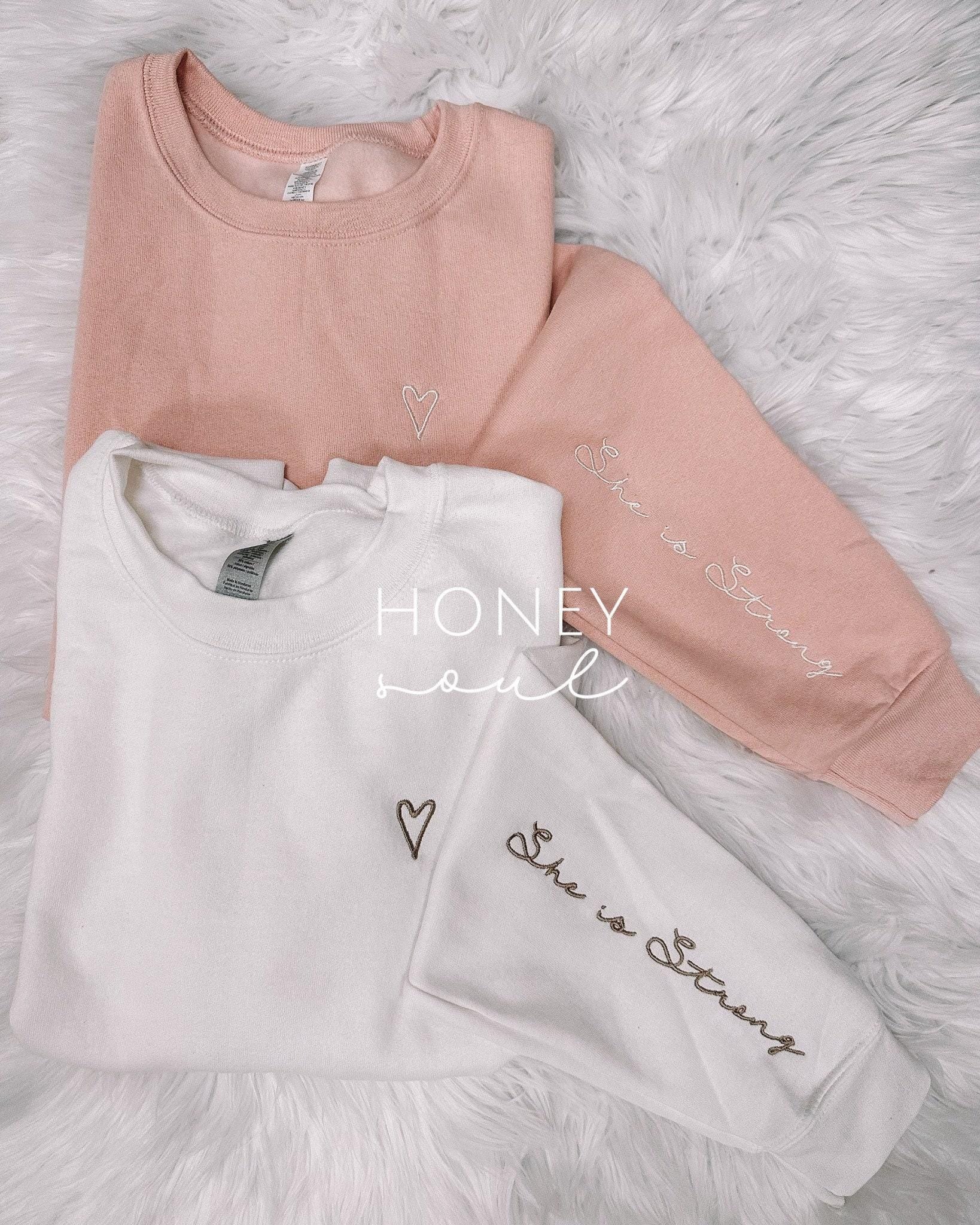 Embroidered She is Strong Sweatshirt