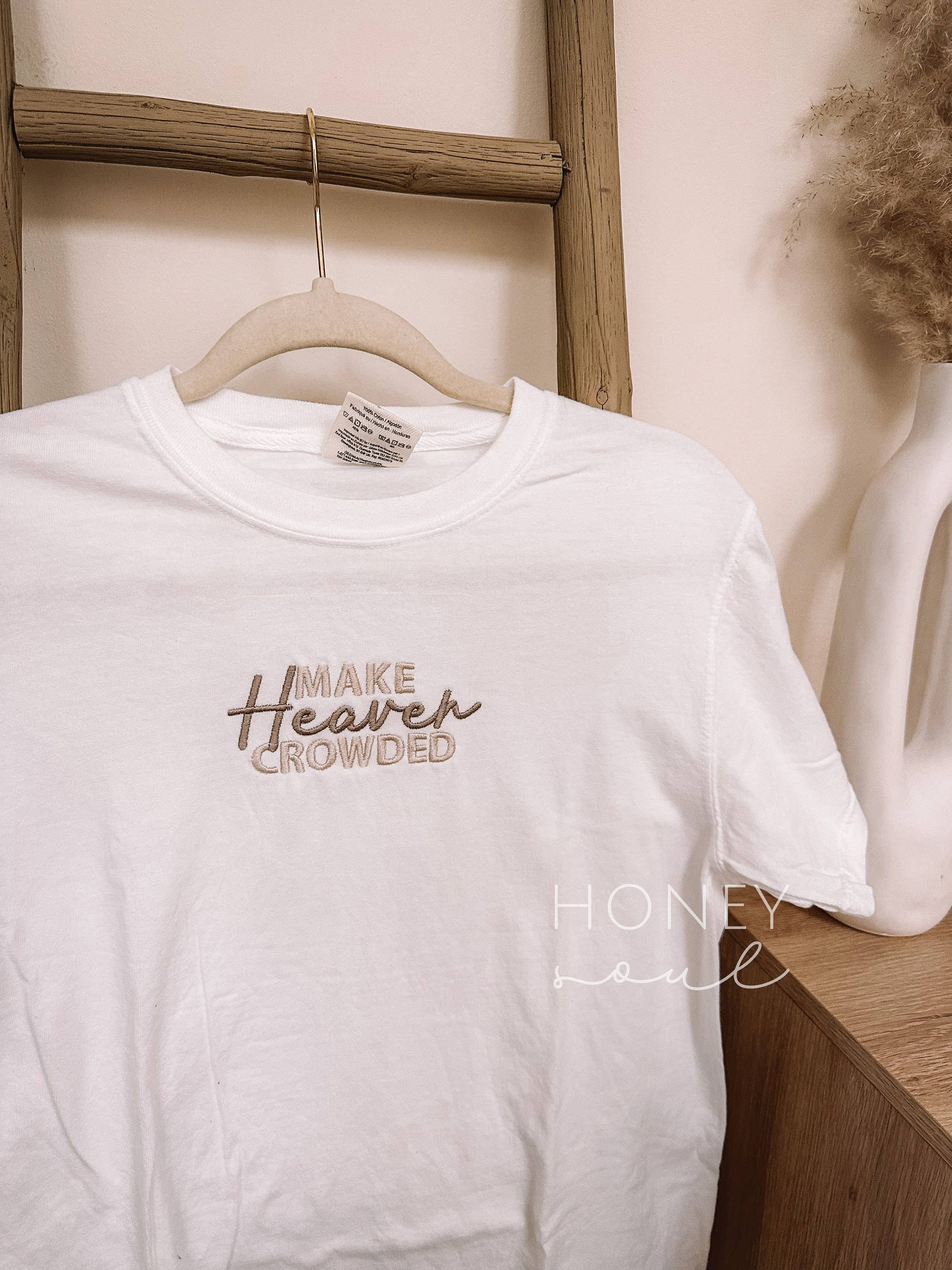 Embroidered Make Heaven Crowded Summer Tee WHITE