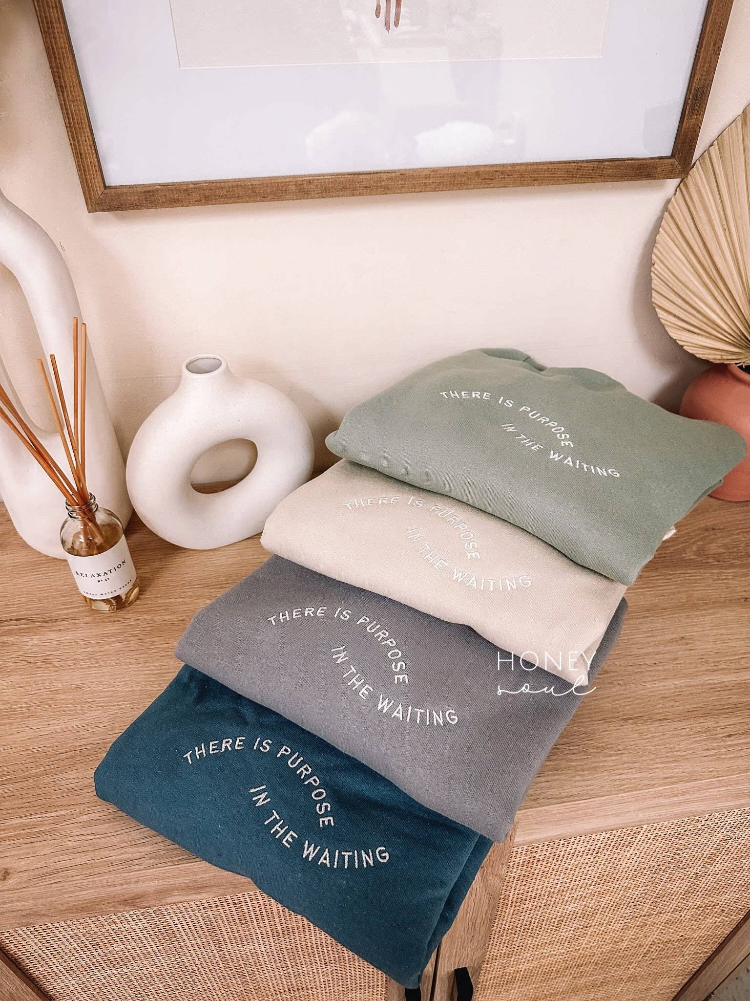 Embroidered There Is Purpose In The Waiting Sweatshirt