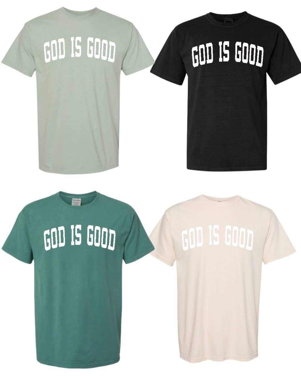 GOD IS GOOD Collegiate Graphic Summer Tee