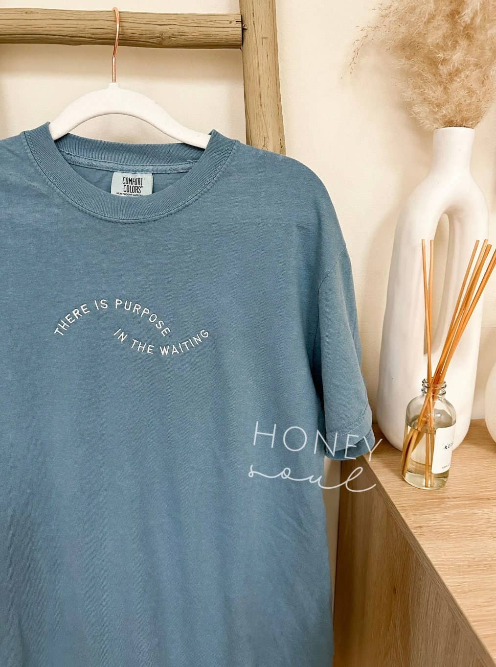 Embroidered There Is Purpose In The Waiting Summer Tee