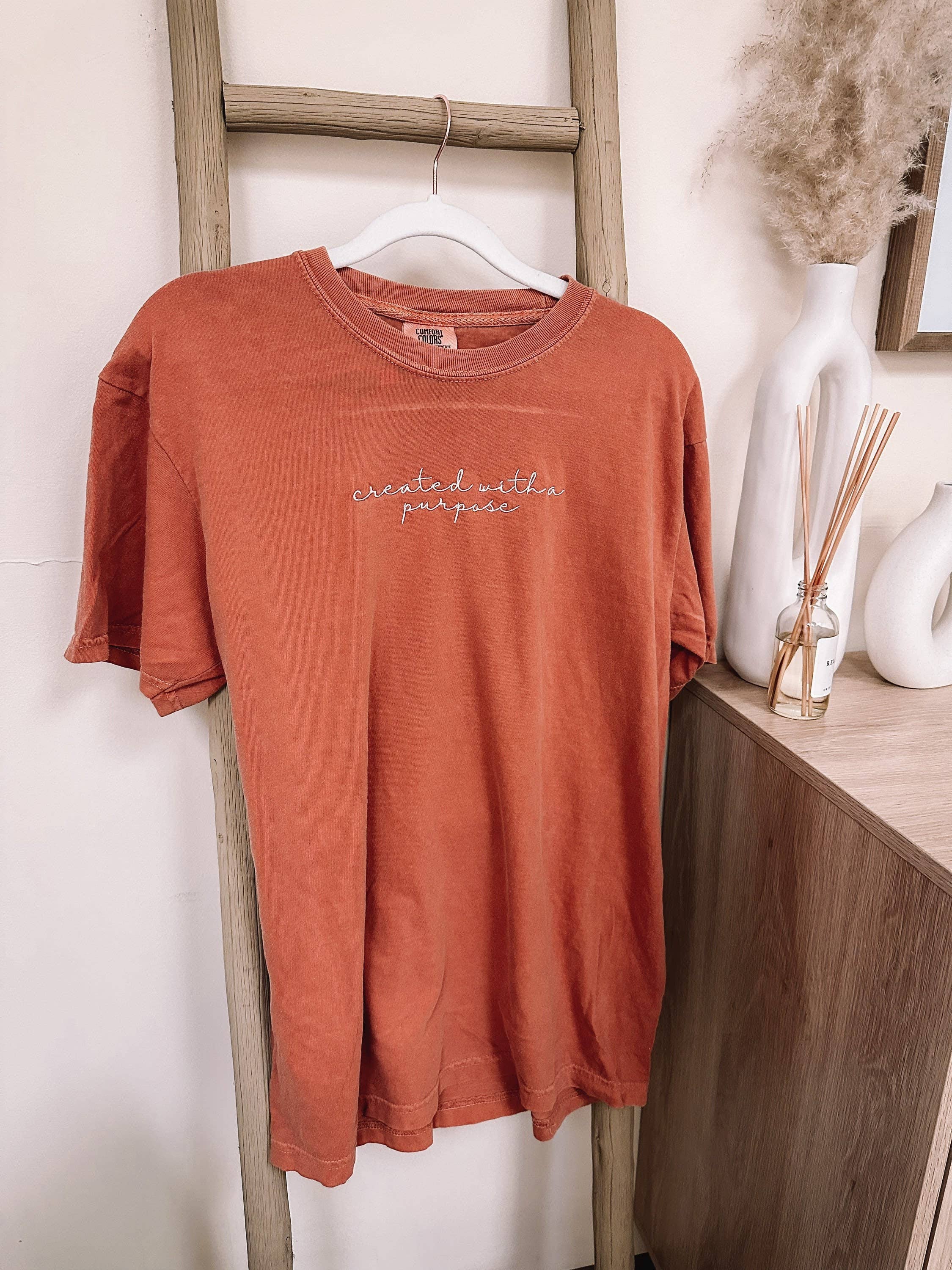 Embroidered Created With A Purpose Summer Tee