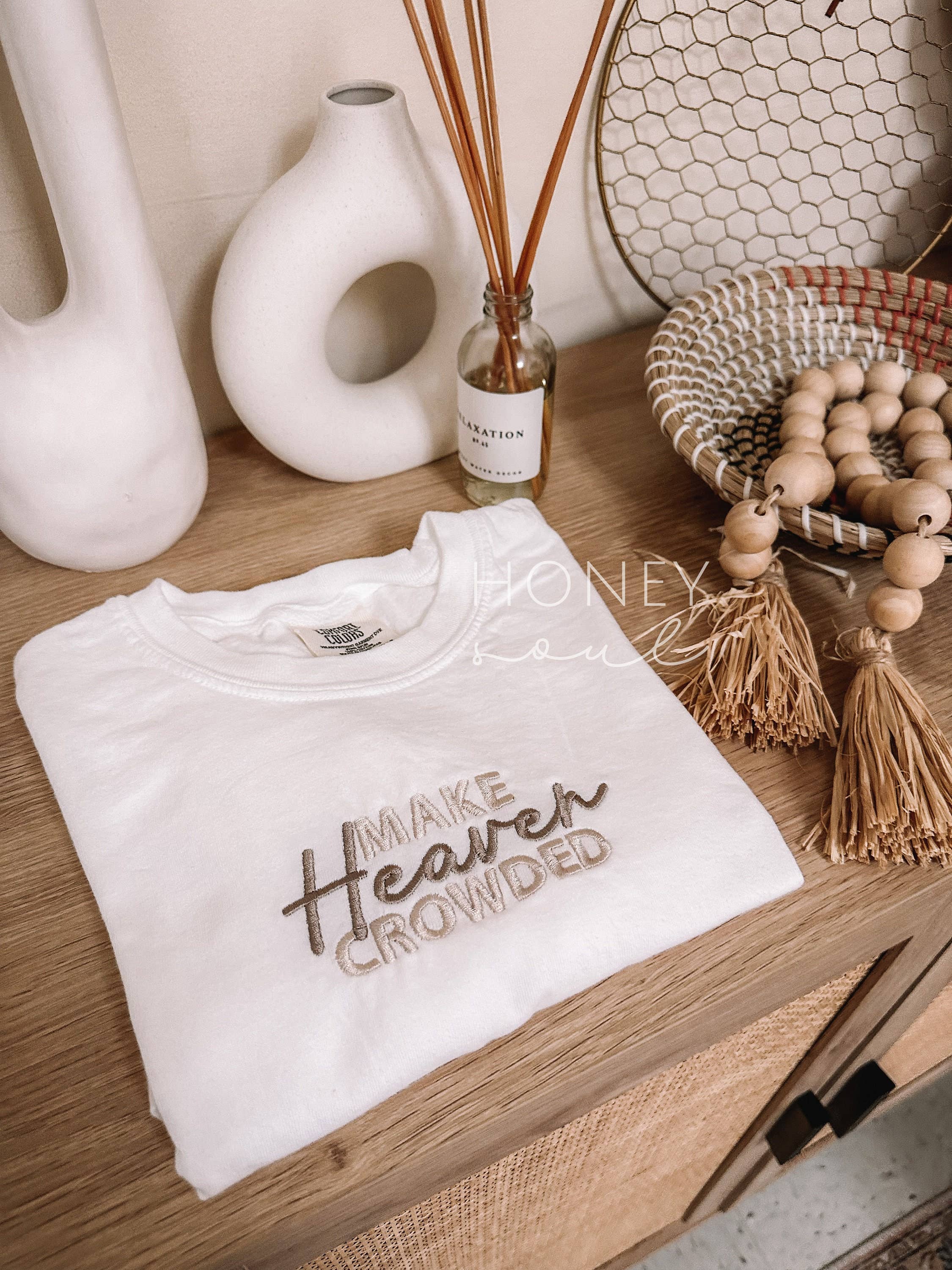 Embroidered Make Heaven Crowded Summer Tee WHITE