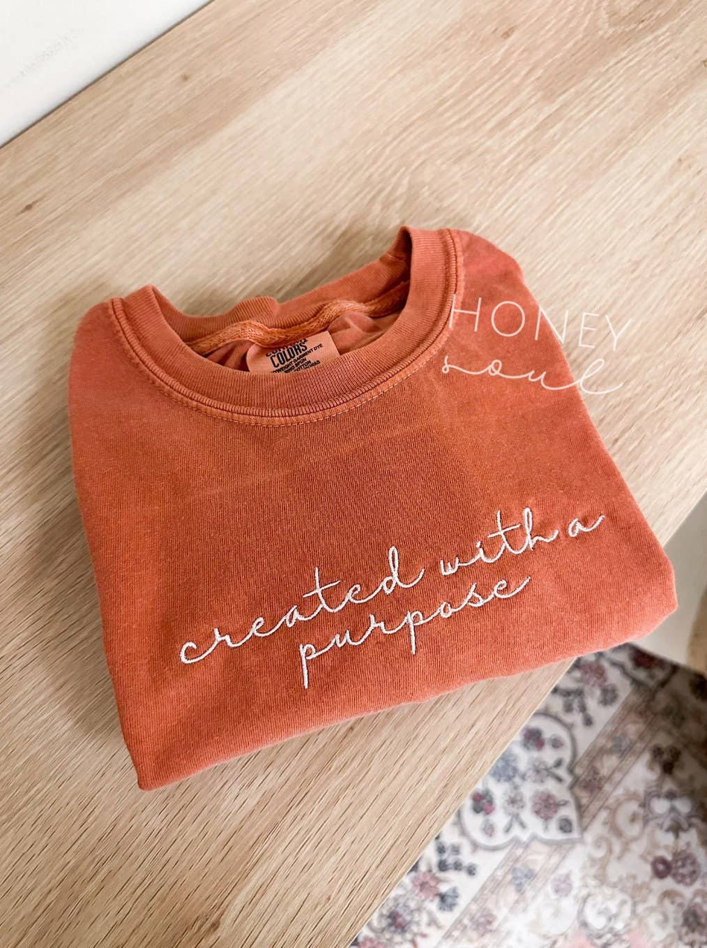 Embroidered Created With A Purpose Summer Tee