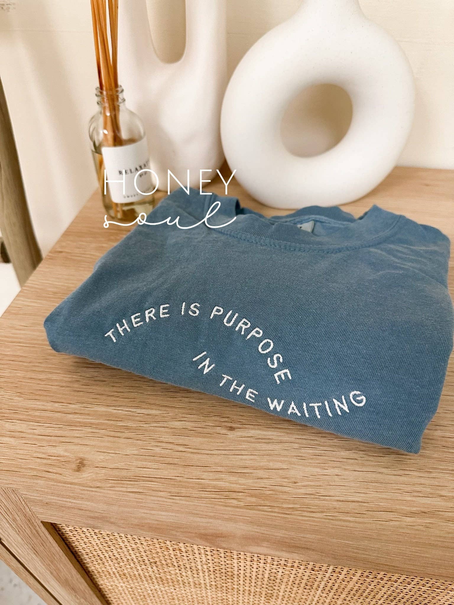 Embroidered There Is Purpose In The Waiting Summer Tee