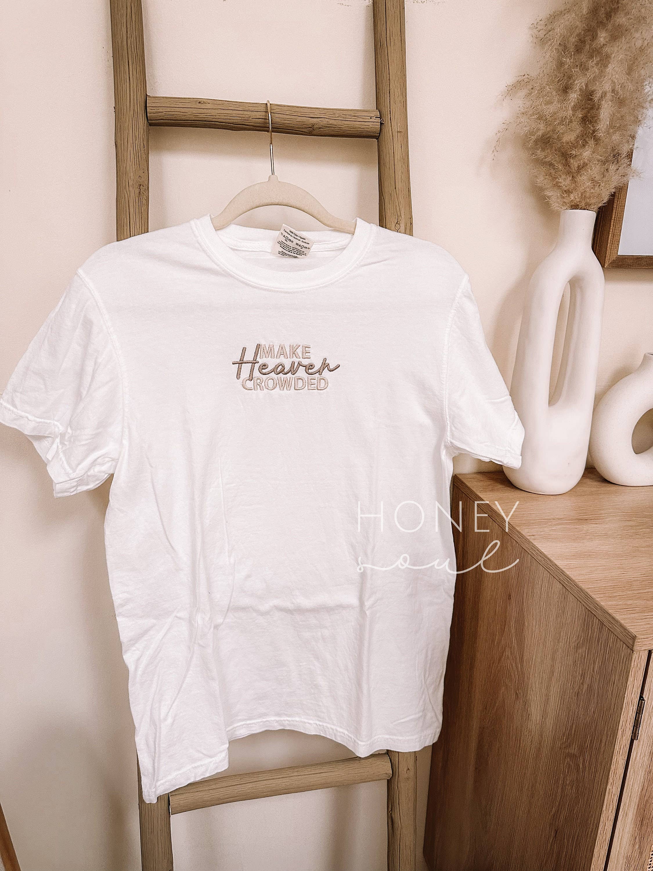 Embroidered Make Heaven Crowded Summer Tee WHITE