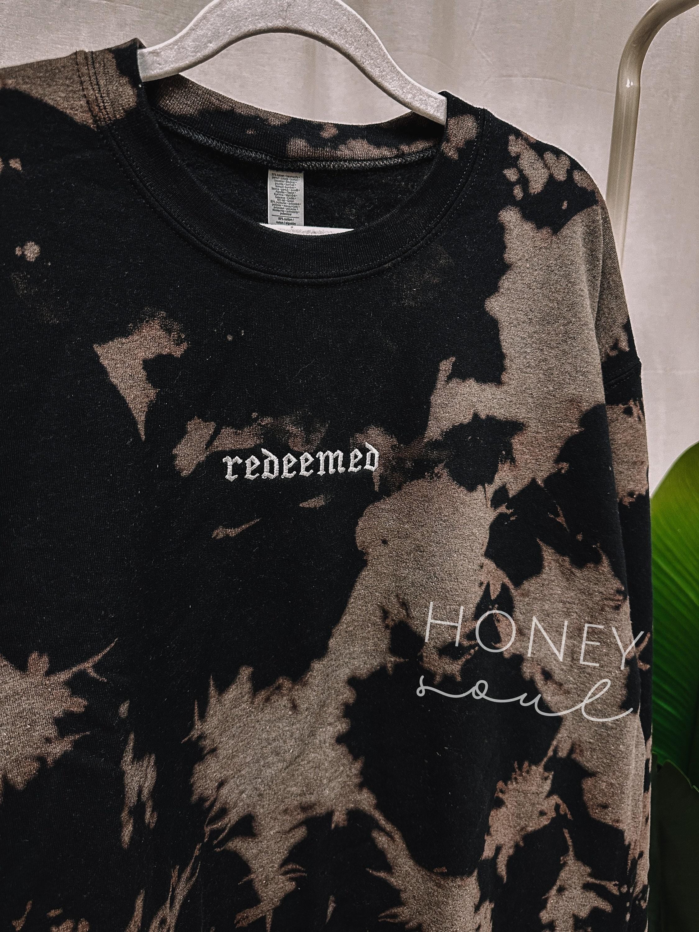 Embroidered Redeemed Bleached Sweatshirt