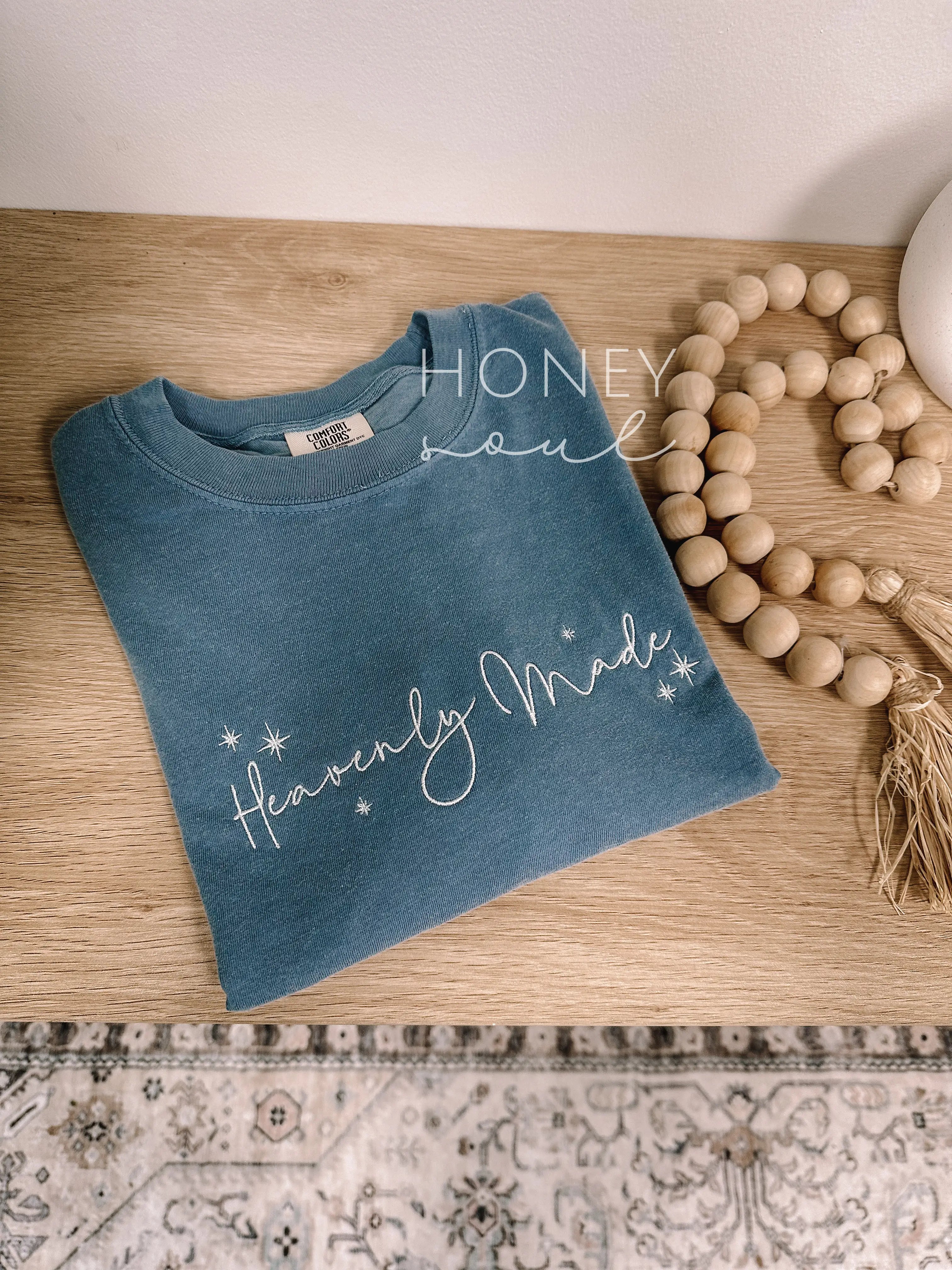 Embroidered Heavenly Made Summer Tee