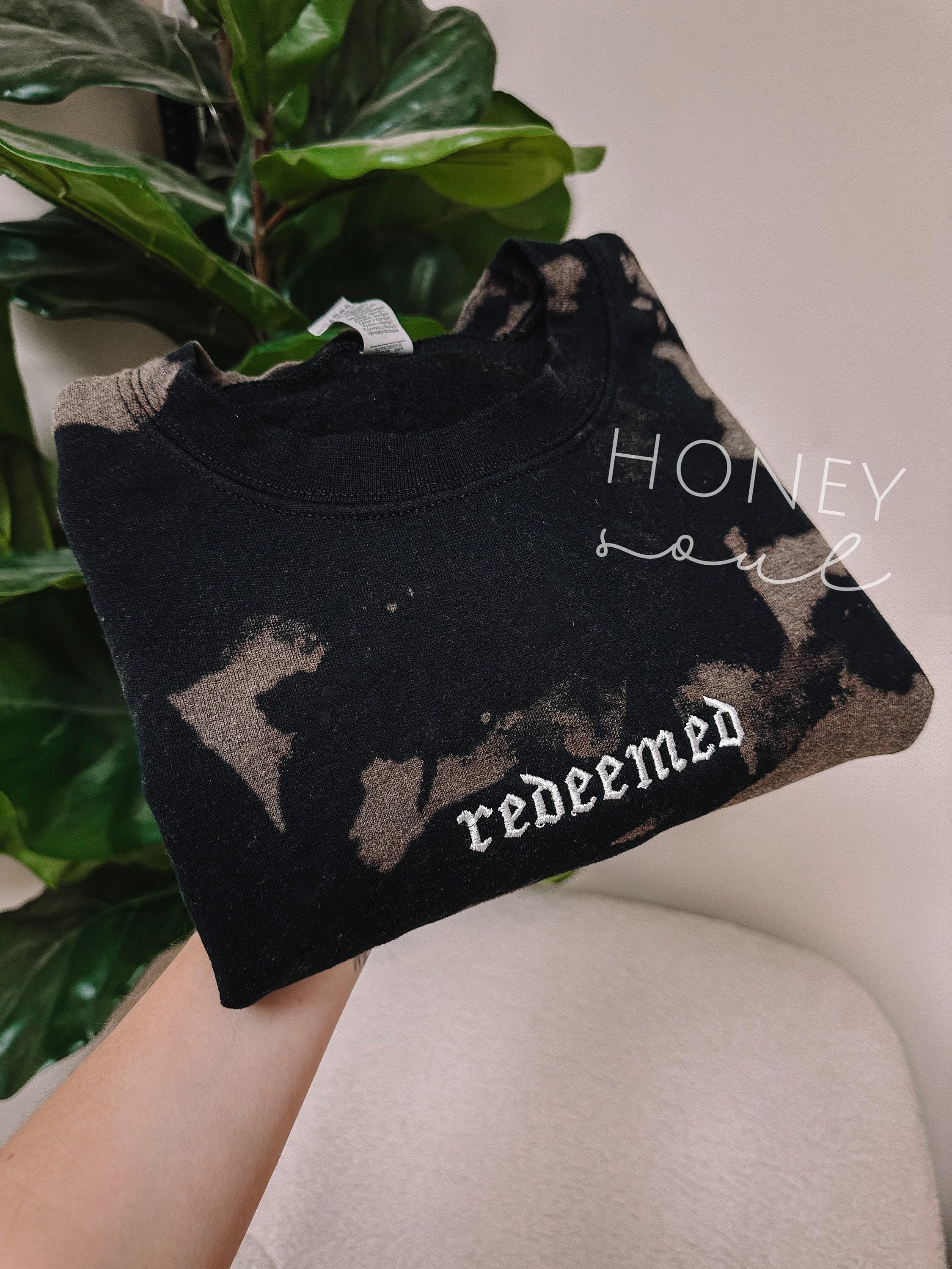 Embroidered Redeemed Bleached Sweatshirt