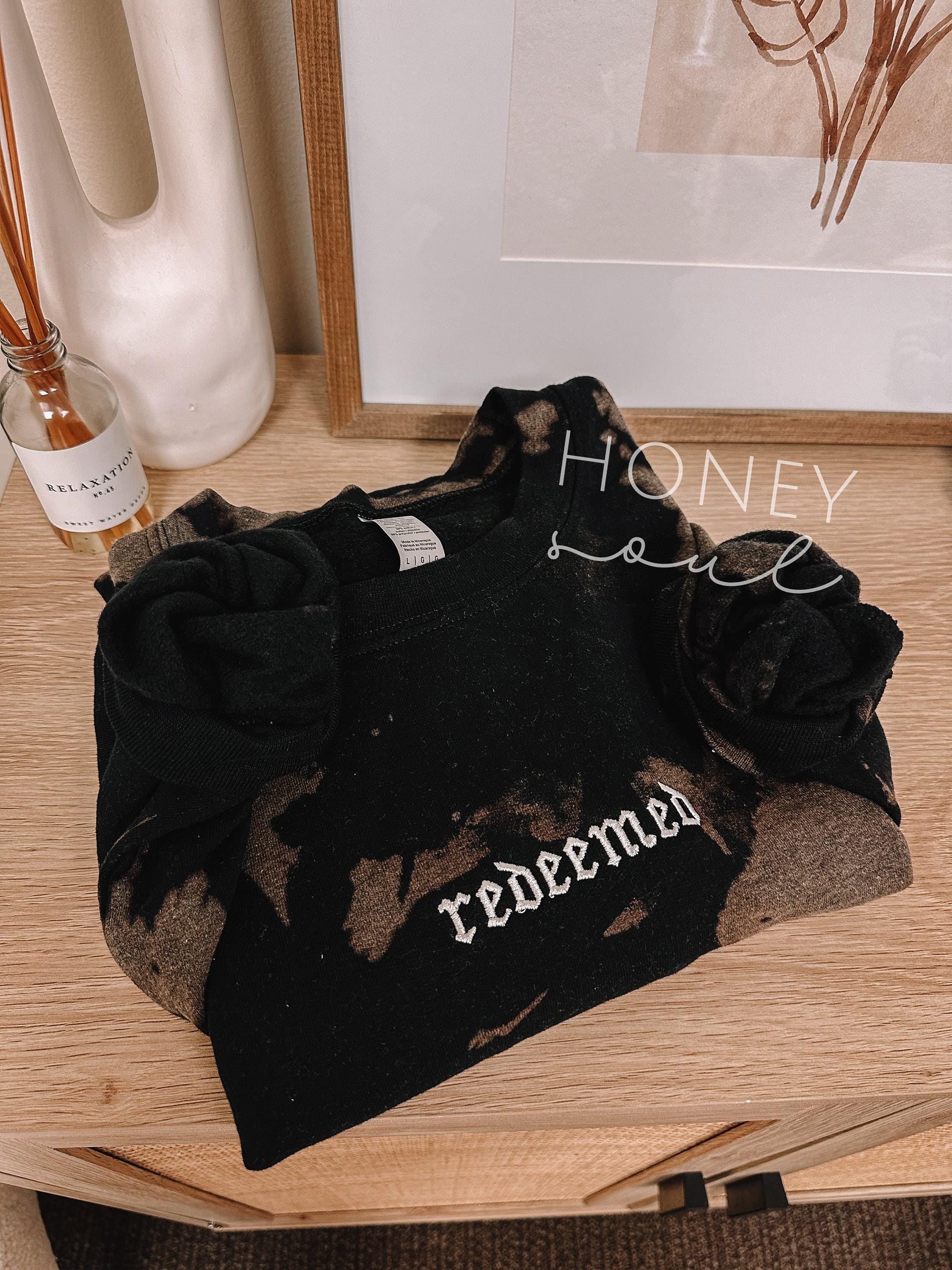 Embroidered Redeemed Bleached Sweatshirt