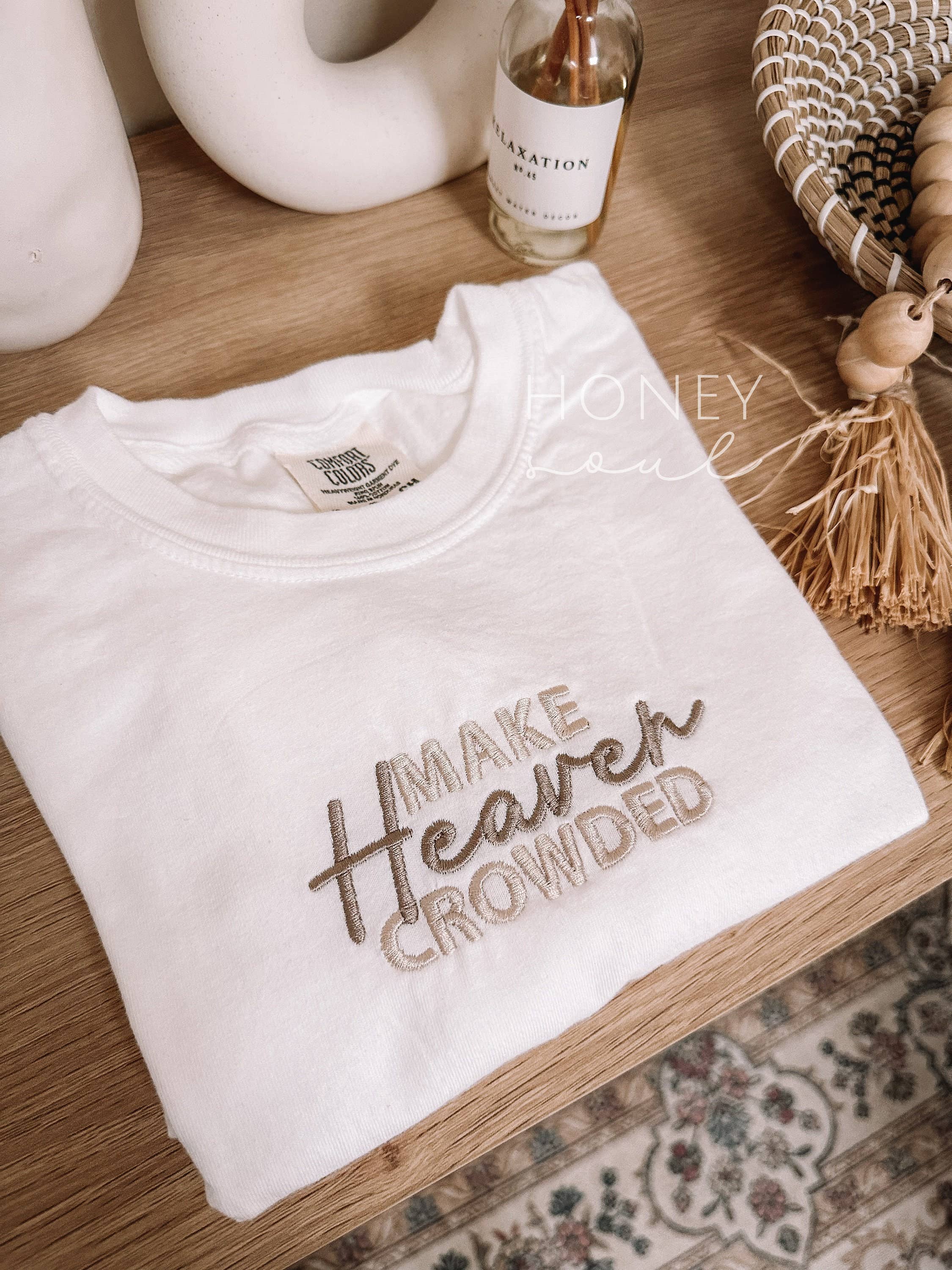 Embroidered Make Heaven Crowded Summer Tee WHITE
