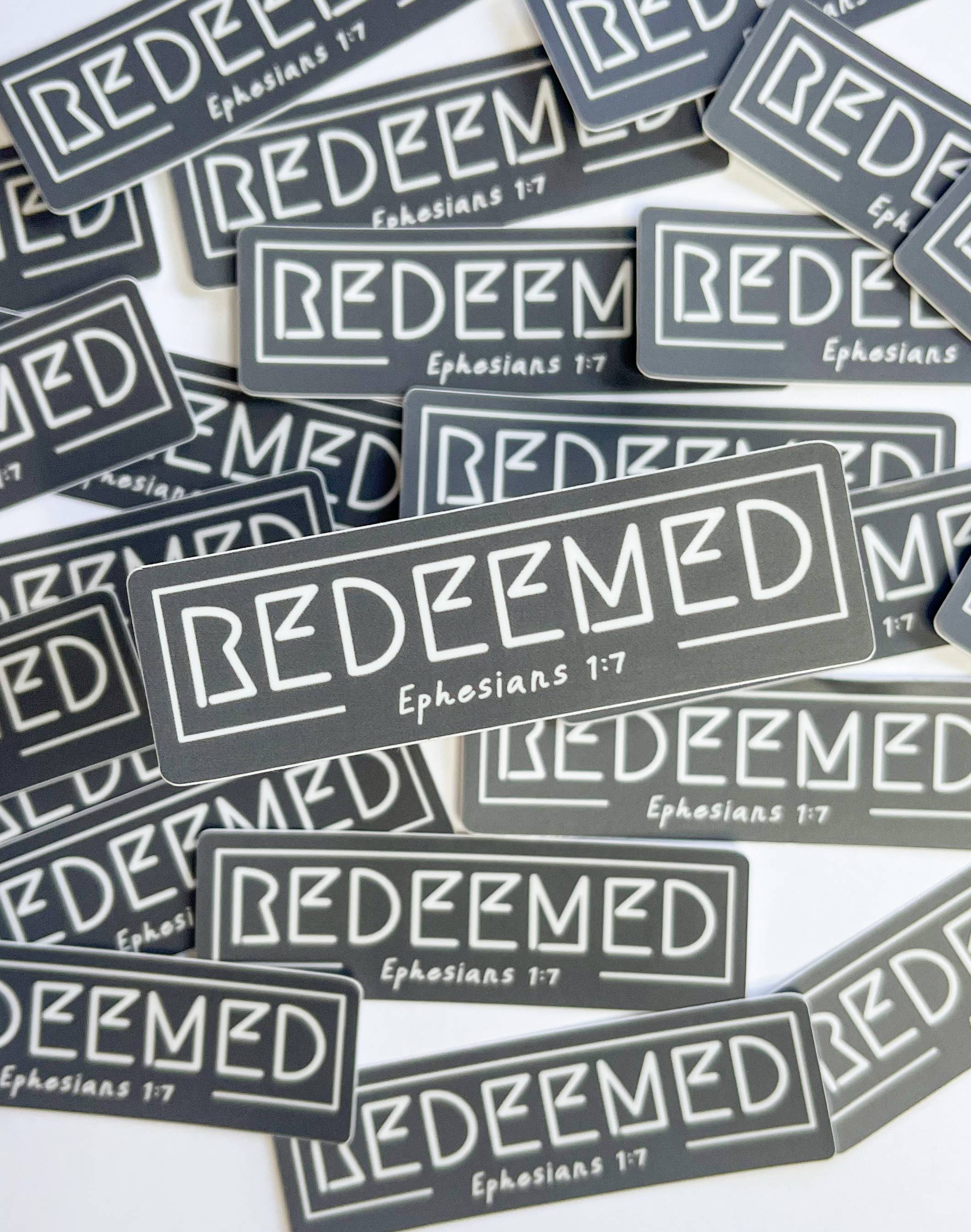 Redeemed Ephesians 1:7 Christian Sticker