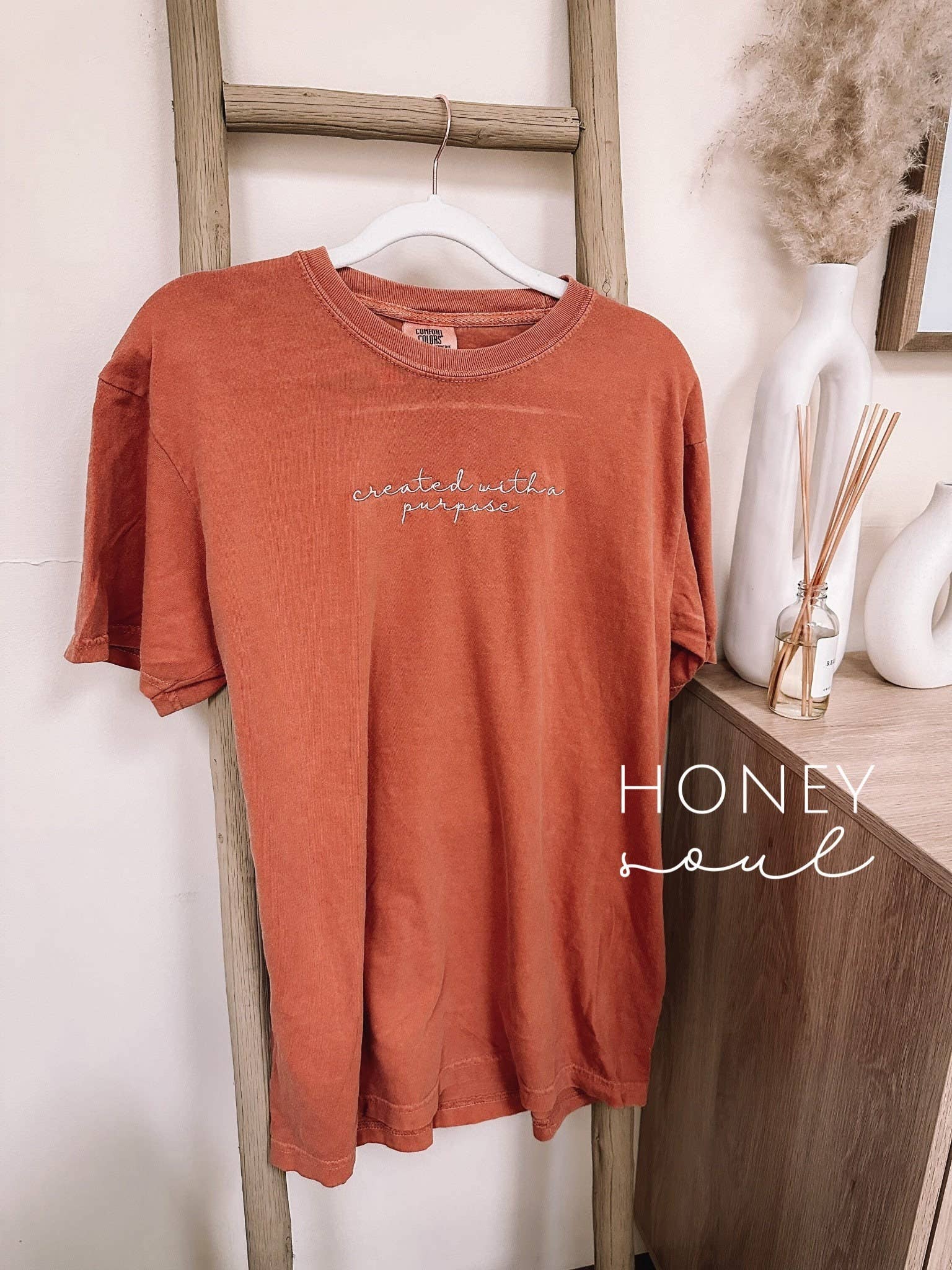 Embroidered Created With A Purpose Summer Tee