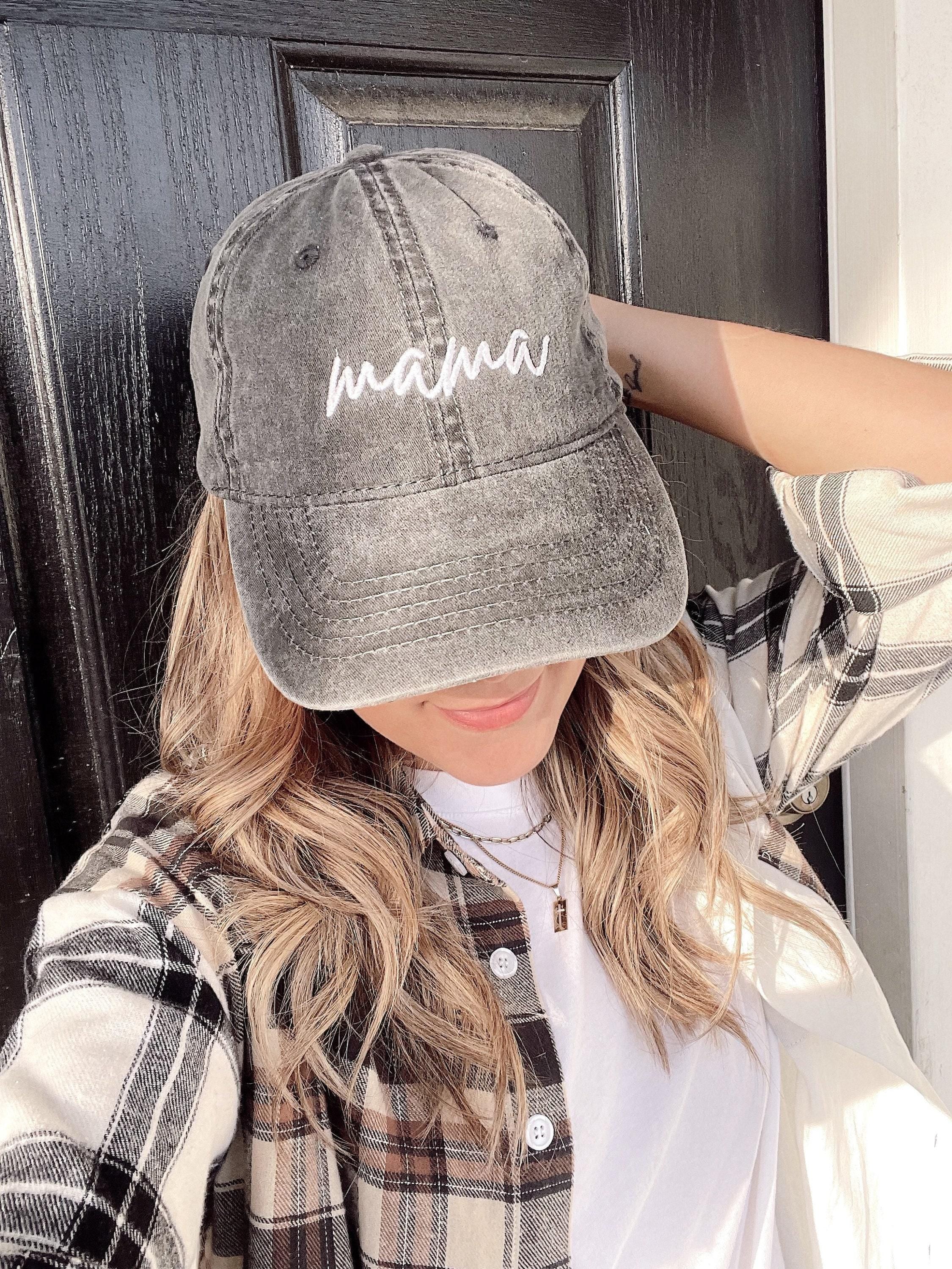 Embroidered mama hat