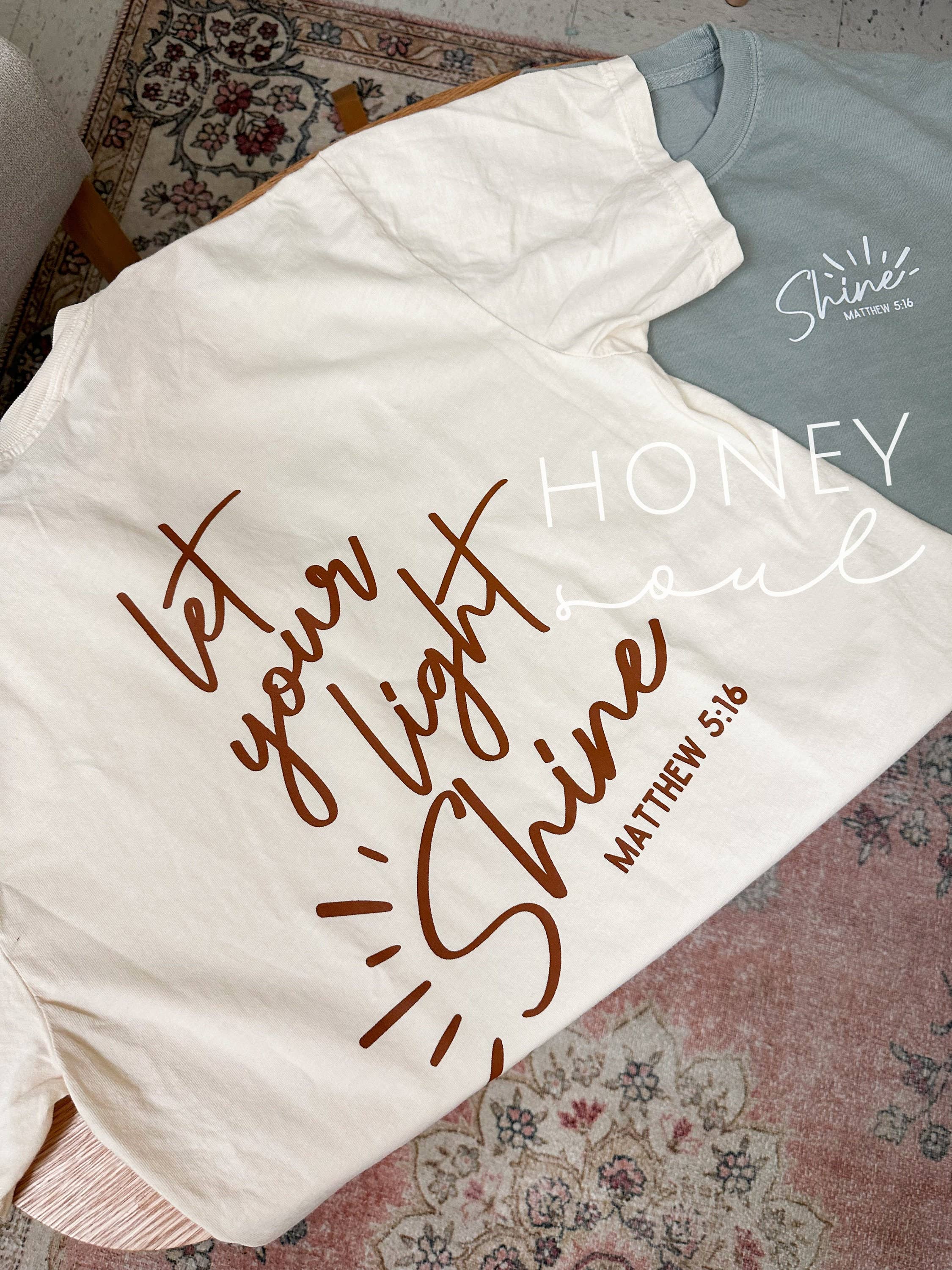ORIGINAL Let Your Light Shine Graphic Summer Tee