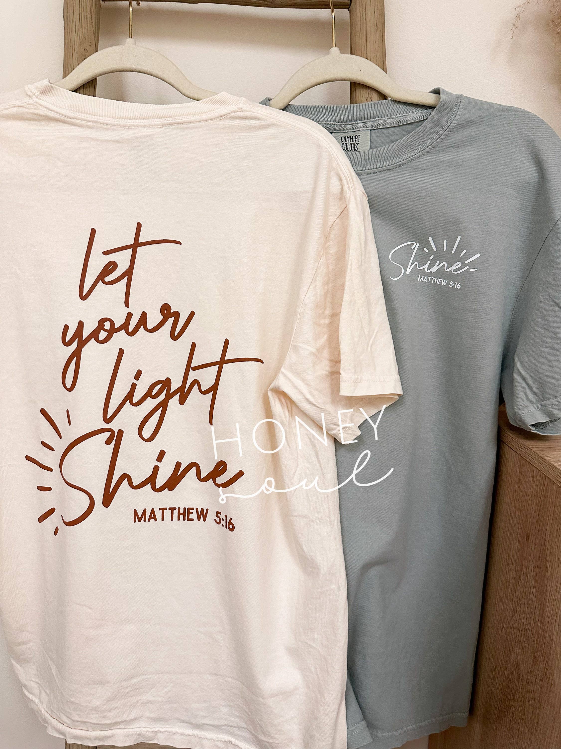 ORIGINAL Let Your Light Shine Graphic Summer Tee