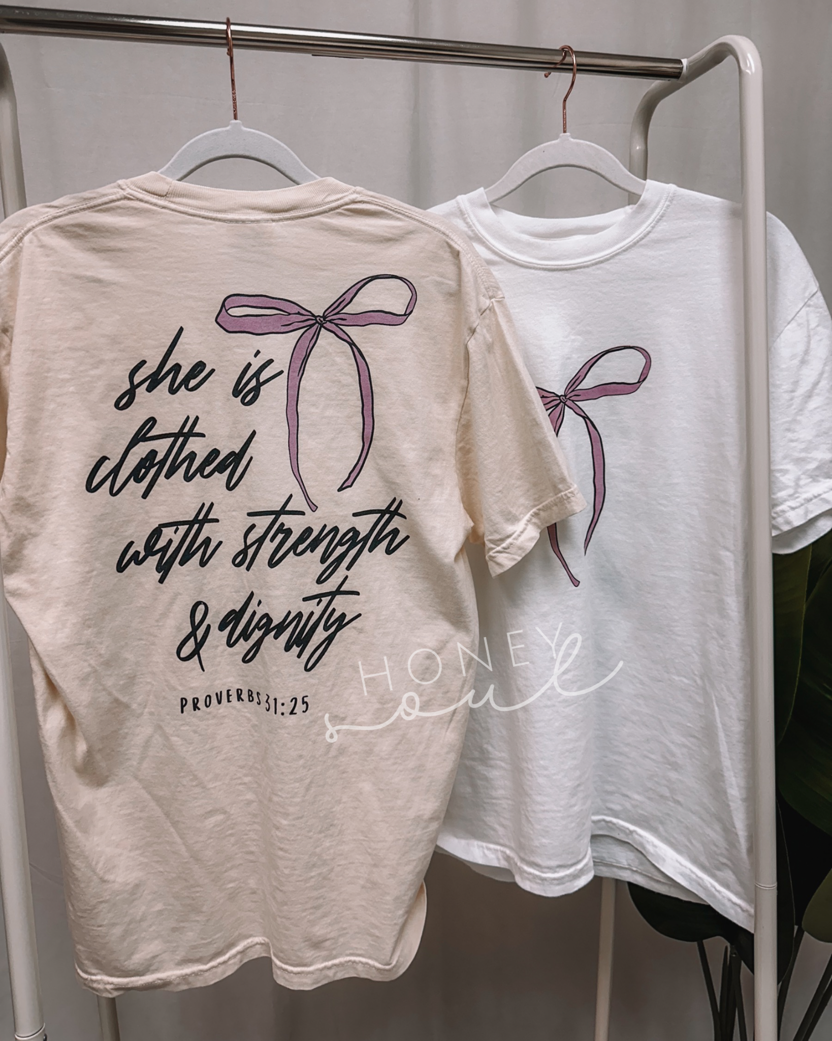 She Is Clothed Bow Summer T-Shirt