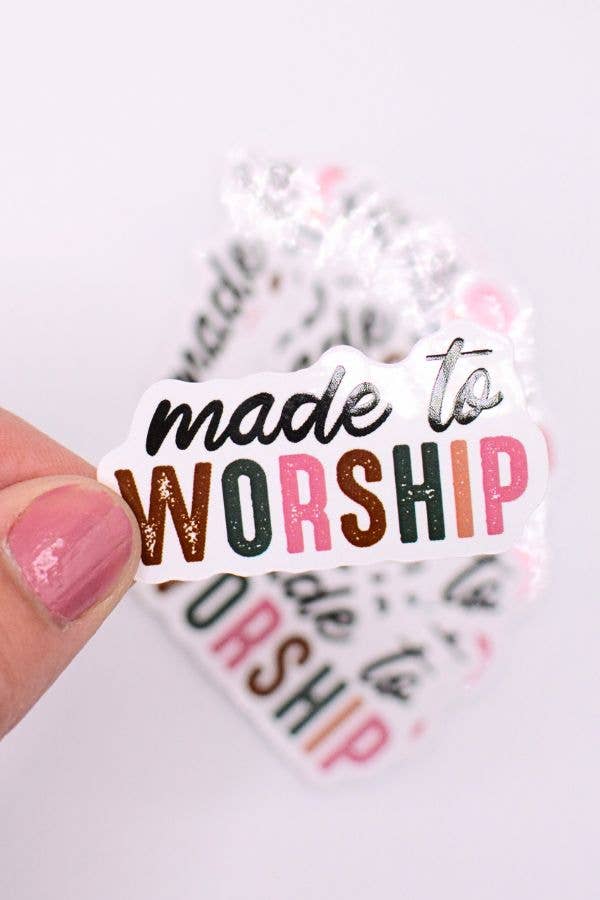 Made to Worship Sticker – Christian Set, God and Jesus