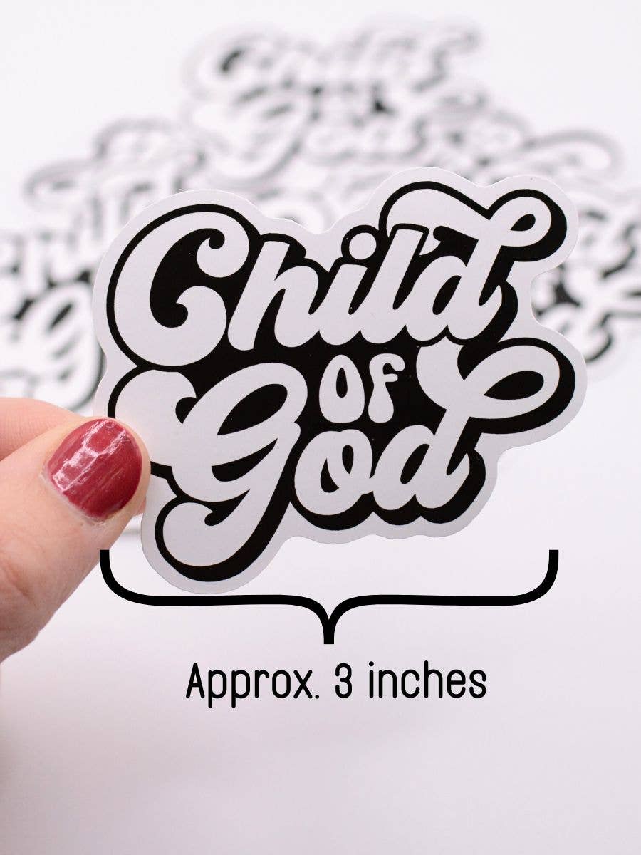 Child of God Sticker Christian faith retro believe