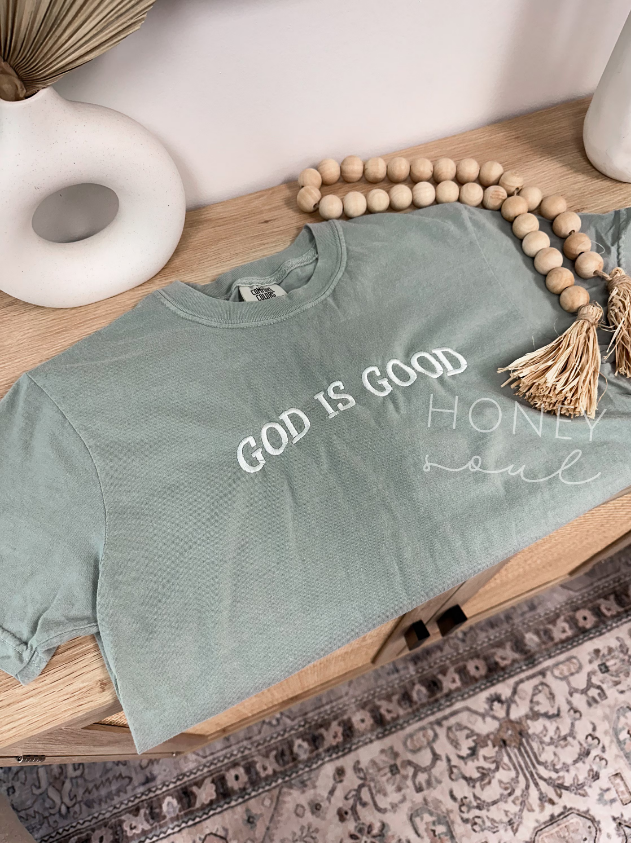 Embroidered GOD IS GOOD Summer Tee