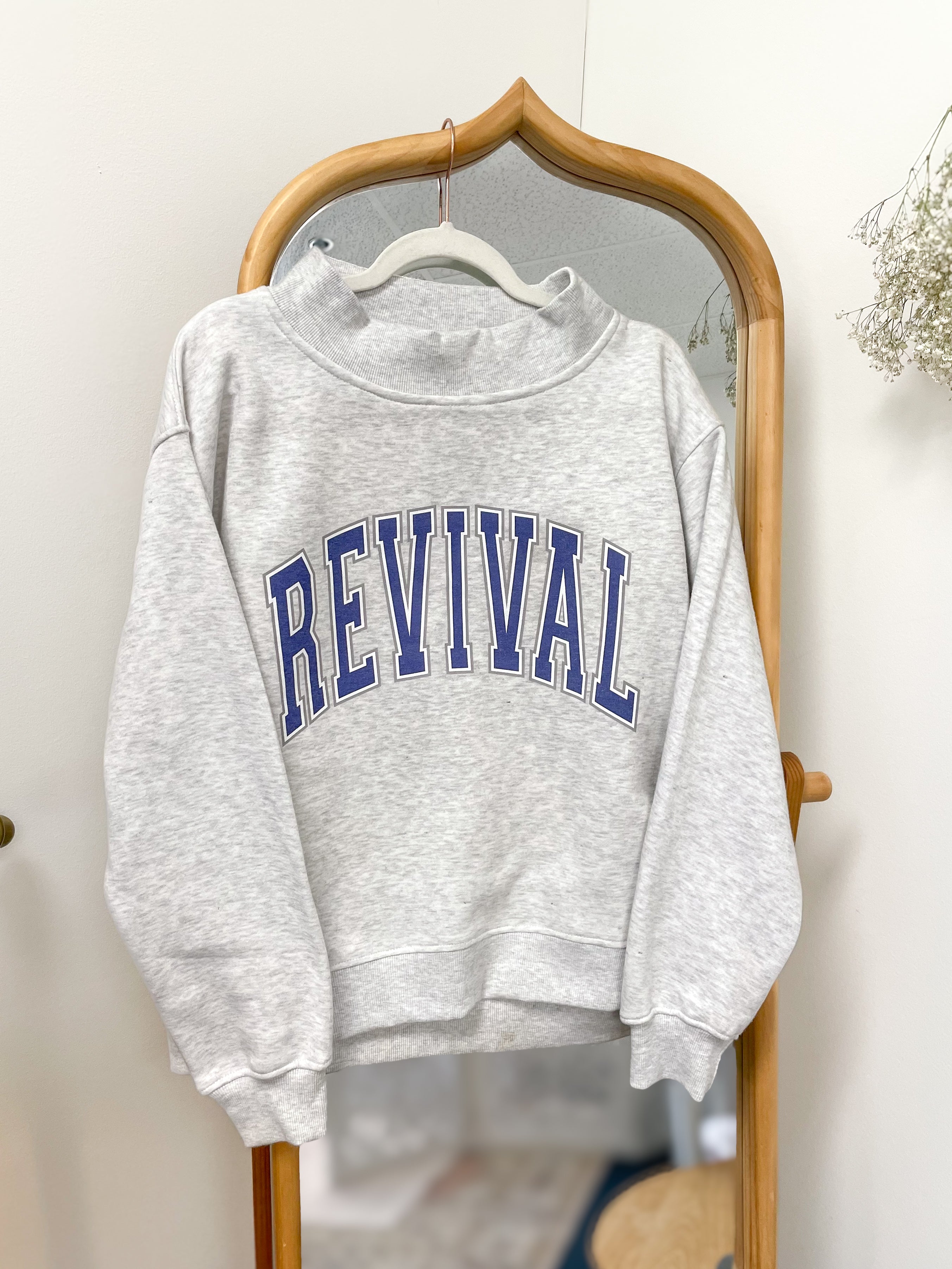 PRE-ORDER REVIVAL Mock Neck Graphic Sweatshirt