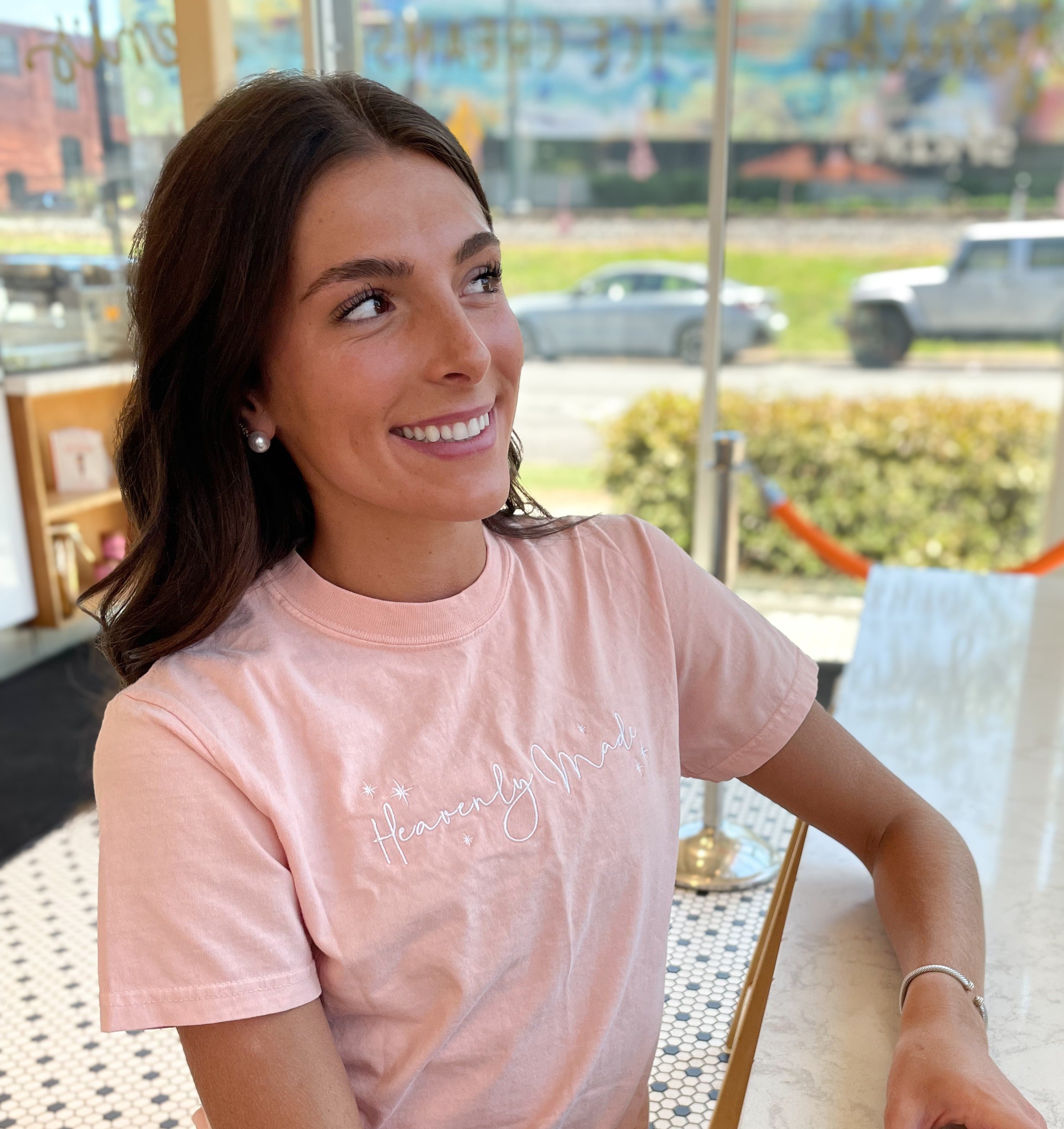 Embroidered Heavenly Made Summer Tee