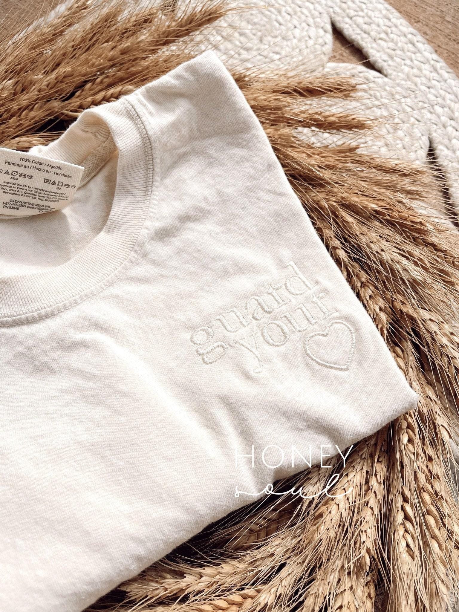 Embroidered guard your heart tee