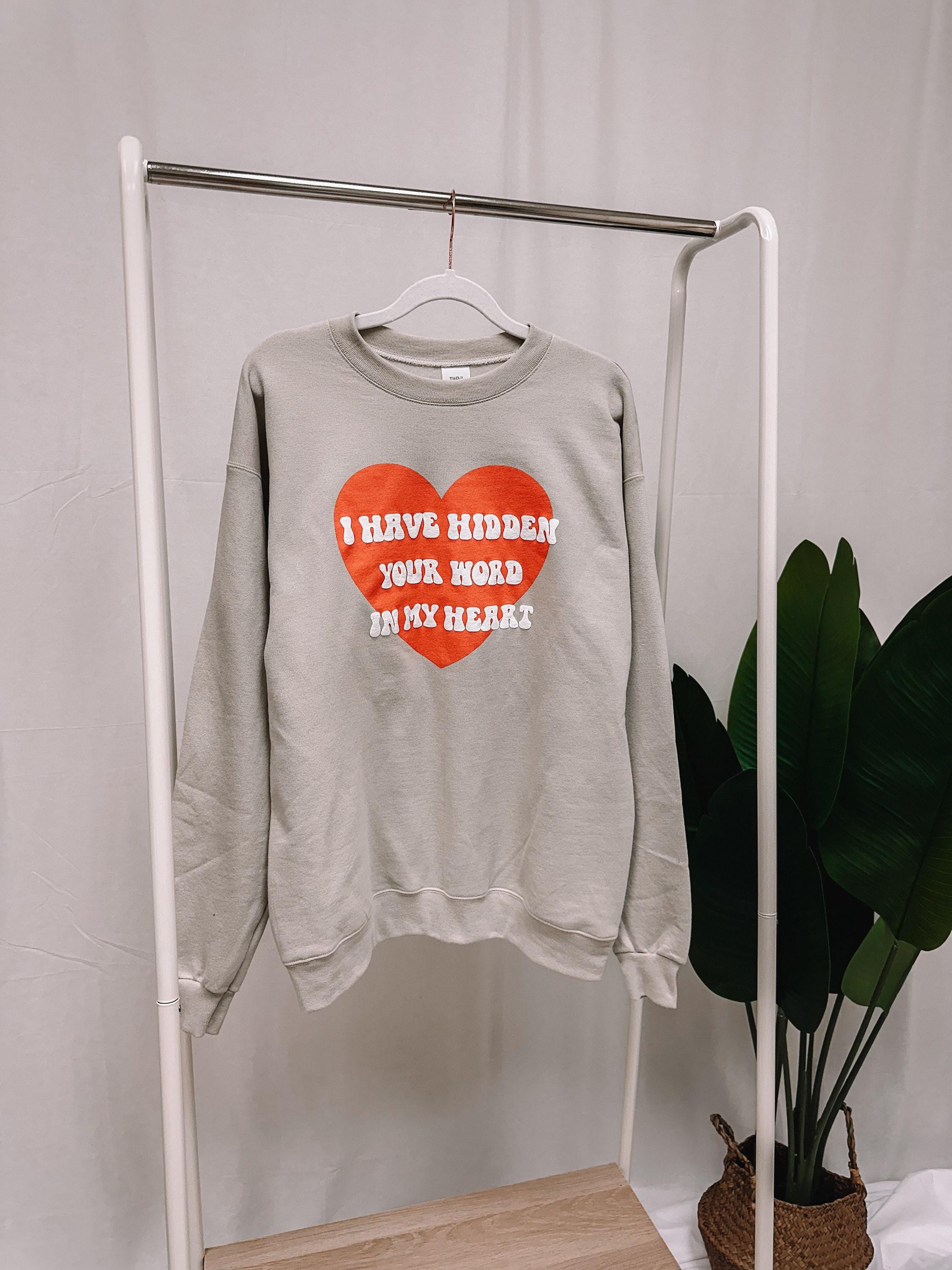 I have hidden Your word heart Puff Sweatshirt SAND