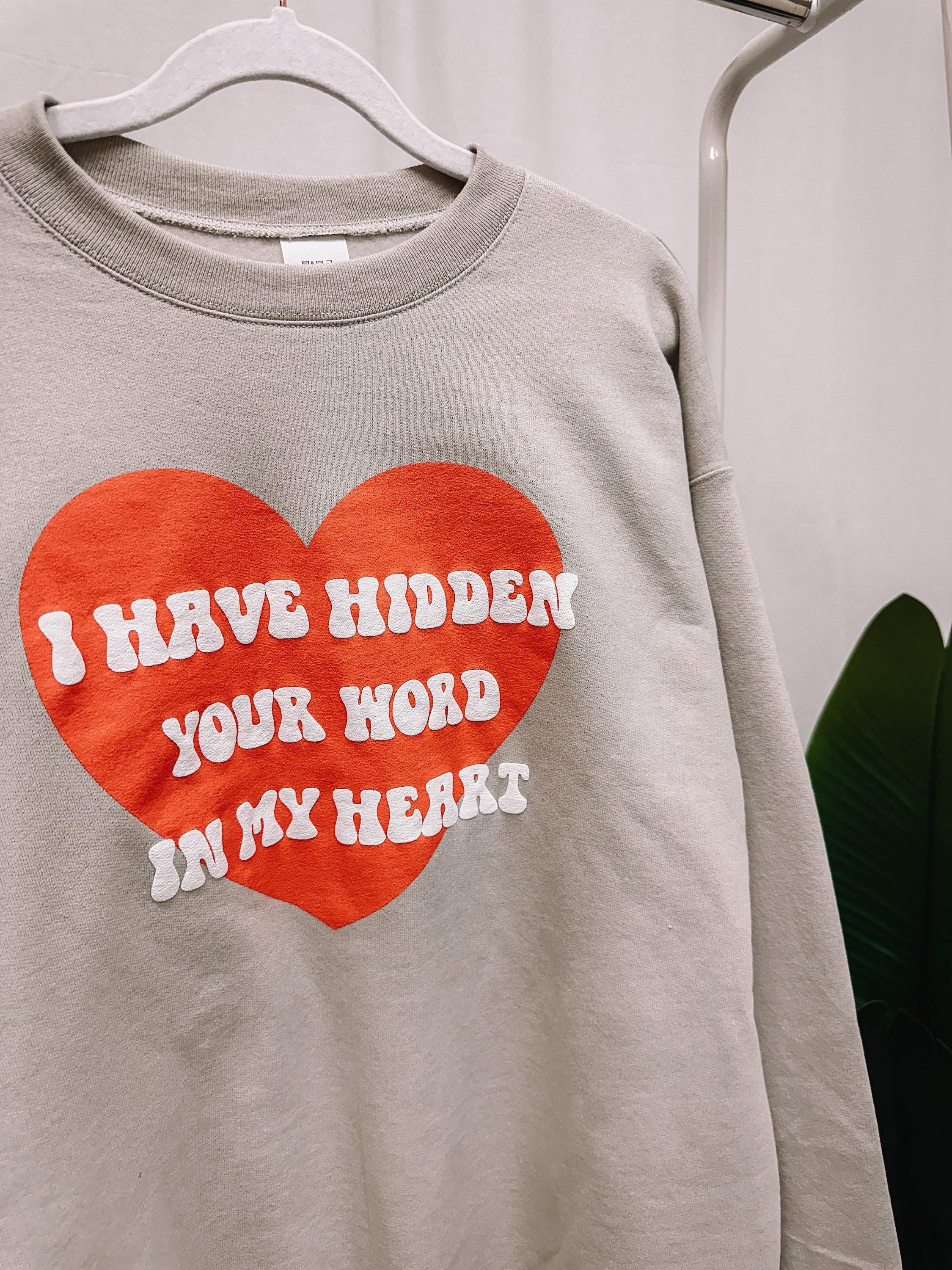 I have hidden Your word heart Puff Sweatshirt SAND