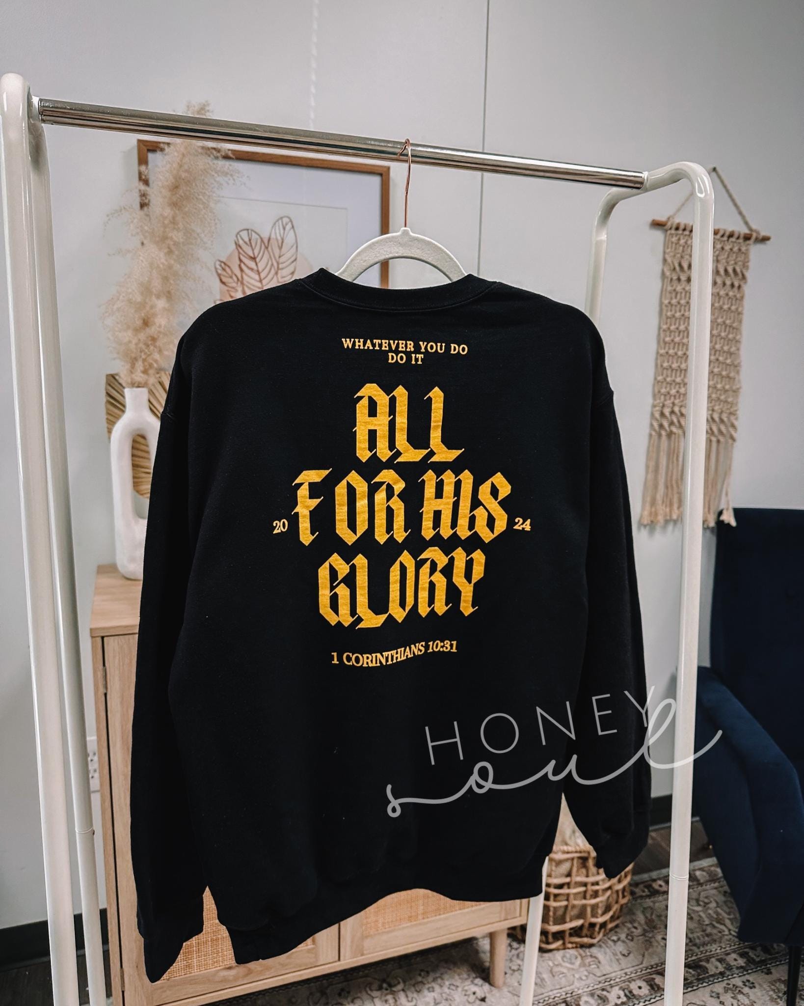 All For His Glory Verse Sweatshirt