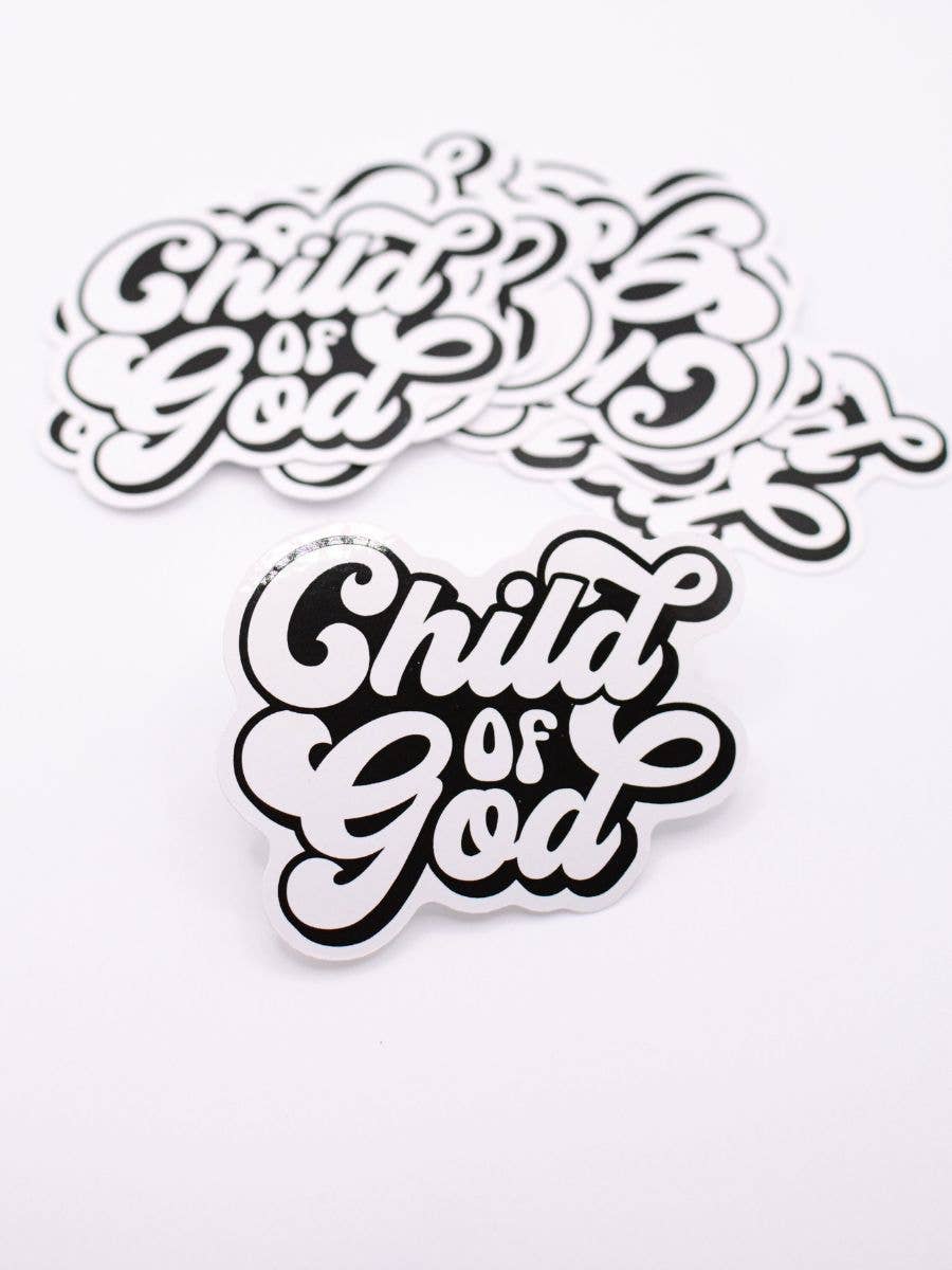 Child of God Sticker Christian faith retro believe