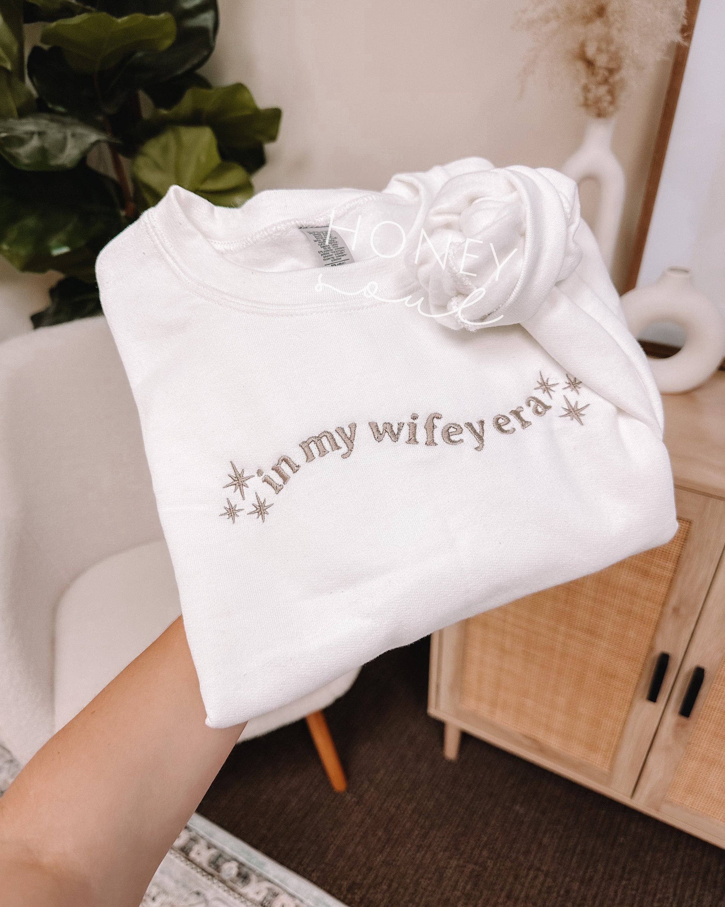 Embroidered In My Wifey Era Crewneck