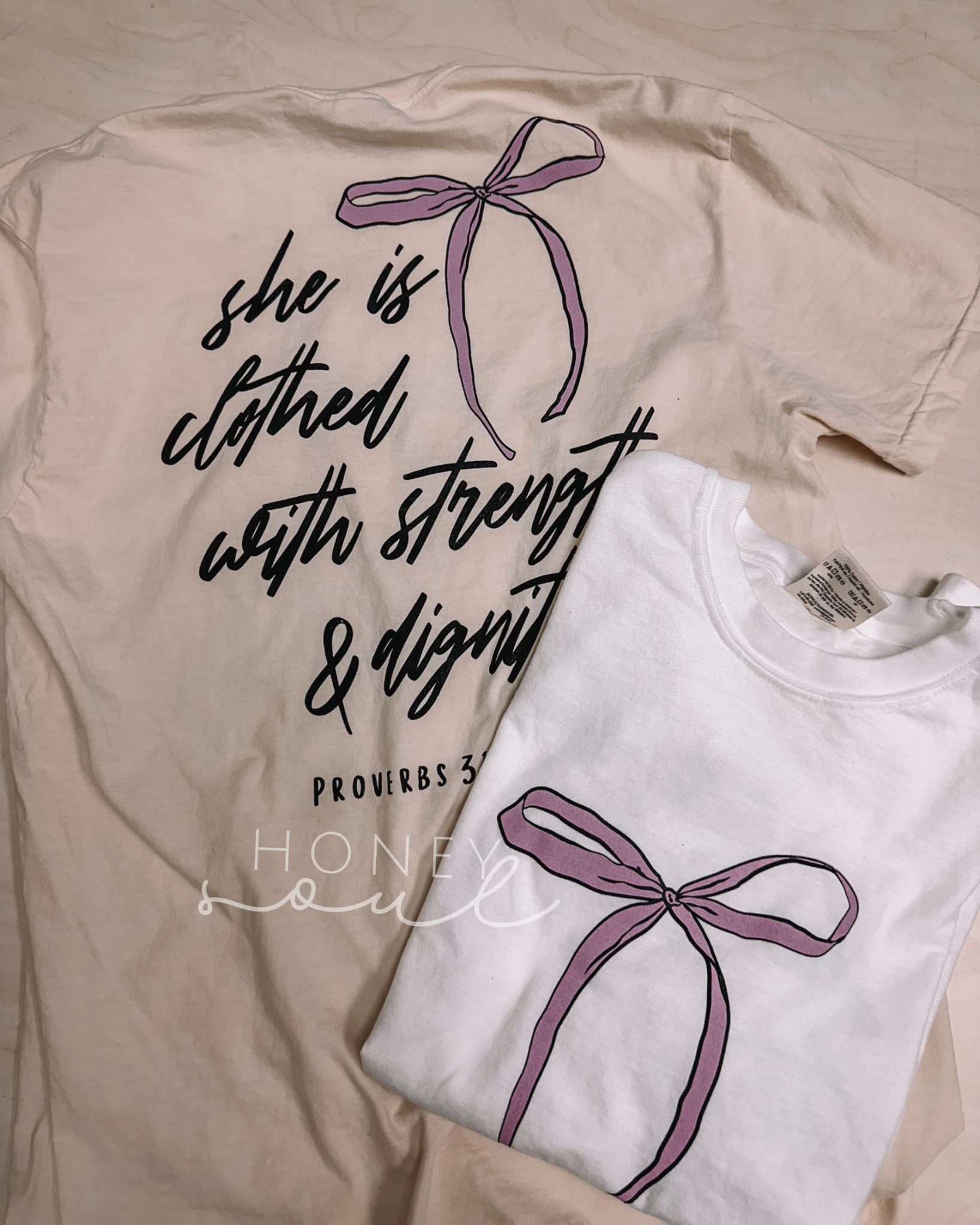 She Is Clothed Bow Summer T-Shirt